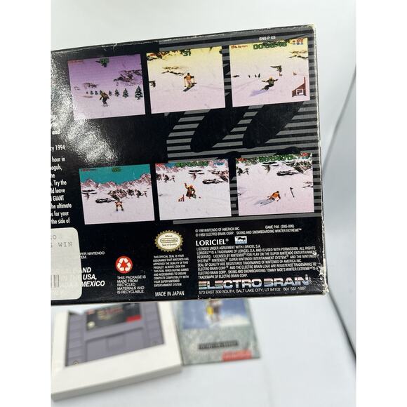 Tommy Moe's Winter Extreme: Skiing & Snowboarding Super Nintendo SNES Complete! - Picture 13 of 16